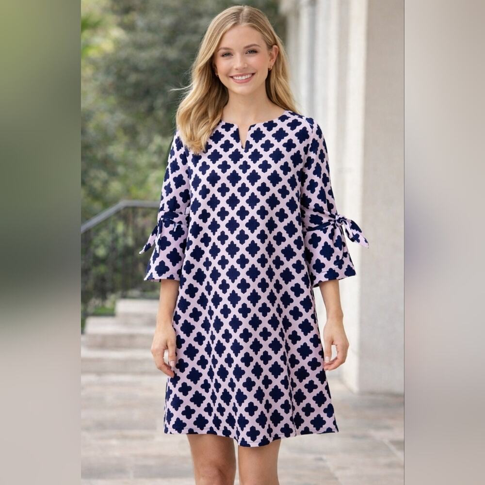 Crown & Ivy Blue,Pink & White Patterned Boho Dress Sz. 14 #14